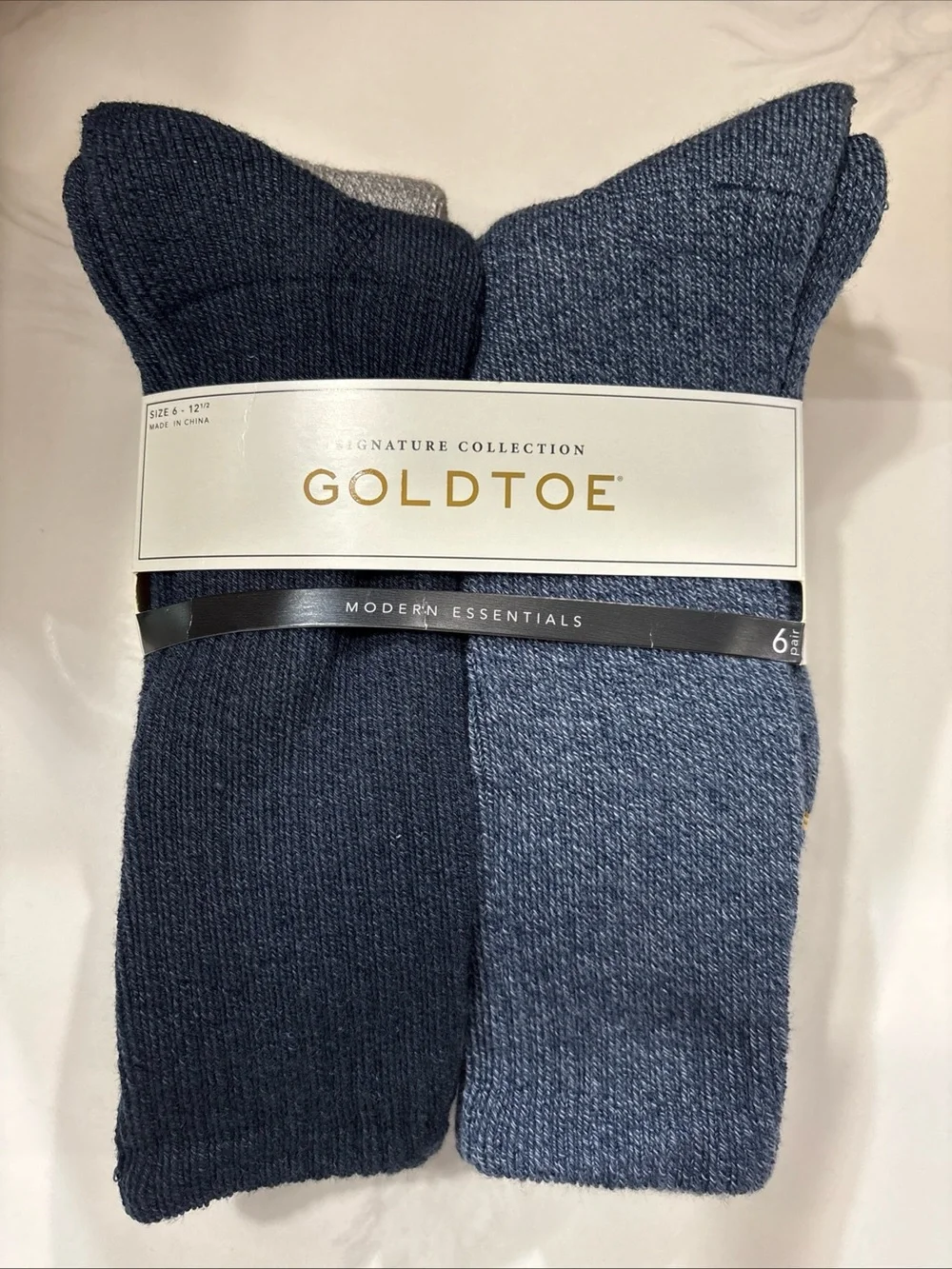 Gold Toe Solid Color Socks Dress Crew Casual Work NWT 6 Pack Men's Sz L 6-12.5